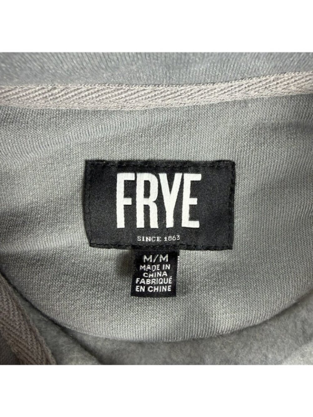 Frye Aztec Pattern 1/4 Zip Sweater Gray Men’s Size Medium - Picture 3 of 7